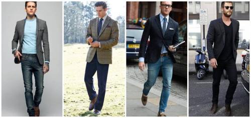 Образ с джинсами и пиджаком. Джинсы и пиджак в мужской одежде: как их правильно сочетать